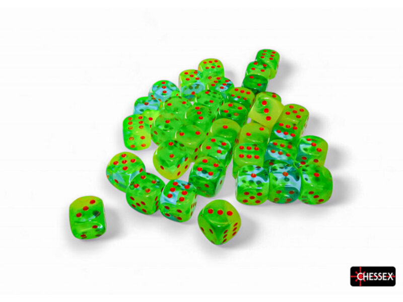 Chessex Gemini 36d6 Plasma Green-teal/orange Luminary 12mm