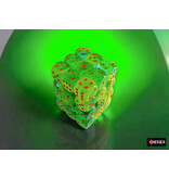 Chessex Gemini 36d6 Plasma Green-teal/orange Luminary 12mm