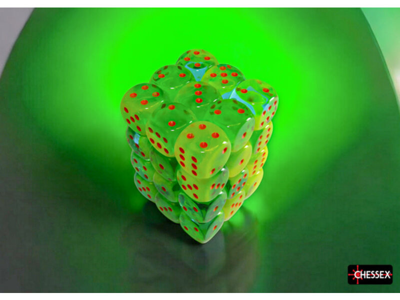 Chessex Gemini 36d6 Plasma Green-teal/orange Luminary 12mm