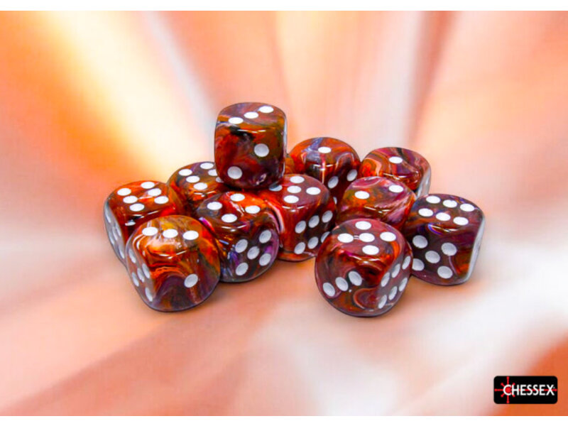 Chessex Festive 12d6 Symphony/white 16mm