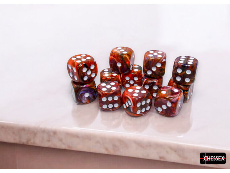 Chessex Festive 12d6 Symphony/white 16mm