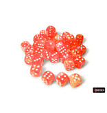 Chessex Festive 36d6 Dahlia/white Luminary 12mm