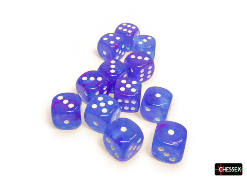 Chessex Nebula 12d6 Aura/white Luminary 16mm