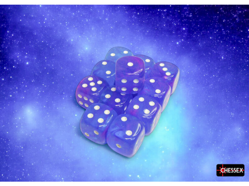 Chessex Nebula 12d6 Aura/white Luminary 16mm