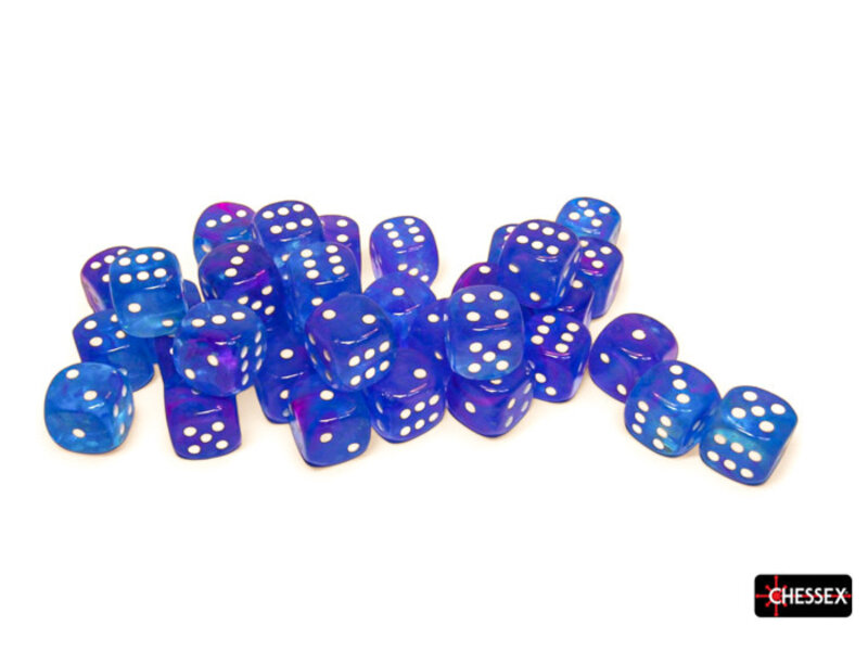 Chessex Nebula 36d6 Aura/white Luminary 12mm