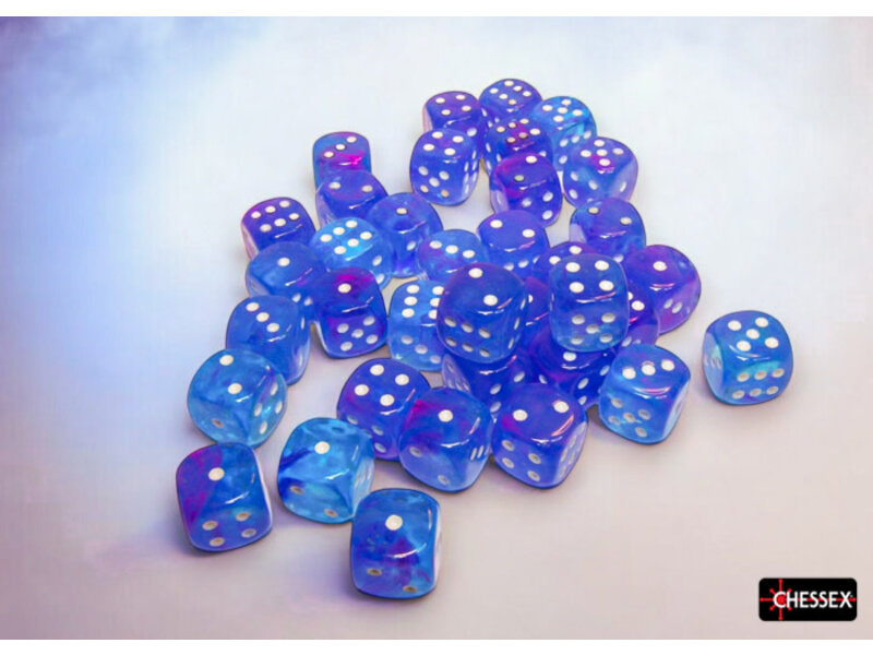 Chessex Nebula 36d6 Aura/white Luminary 12mm