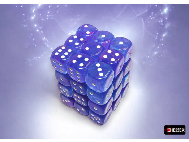 Chessex Nebula 36d6 Aura/white Luminary 12mm