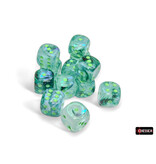 Chessex Borealis 12d6 Kelp/light Green Luminary 16mm