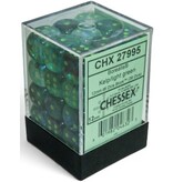 Chessex Borealis 36d6 Kelp/light Green Luminary 12mm