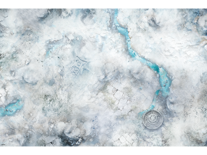 Terrain Crate - Battle Mat Snowfield 44 Inch X60 Inch