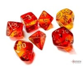 Gemini 7-die Set Translucent Red- Yellow/gold