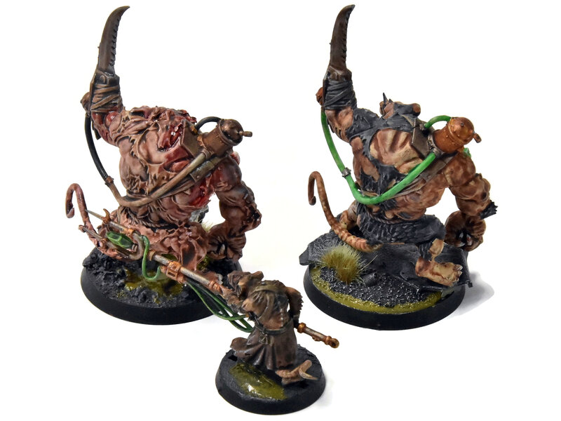 Games Workshop SKAVEN 2 Rat Ogors & packmaster #11 WELL PAINTED Warhammer Sigmar