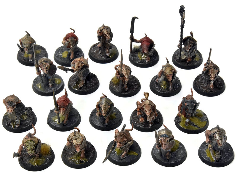 Games Workshop SKAVEN 20 Clanrats #2 WELL PAINTED Warhammer Sigmar