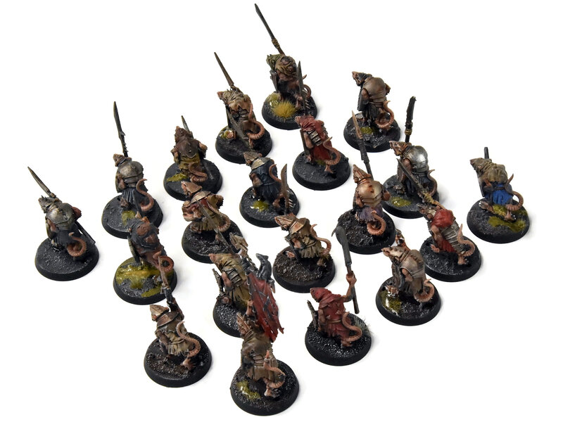 Games Workshop SKAVEN 20 Clanrats #2 WELL PAINTED Warhammer Sigmar