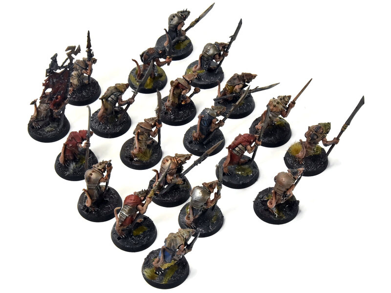 Games Workshop SKAVEN 20 Clanrats #2 WELL PAINTED Warhammer Sigmar