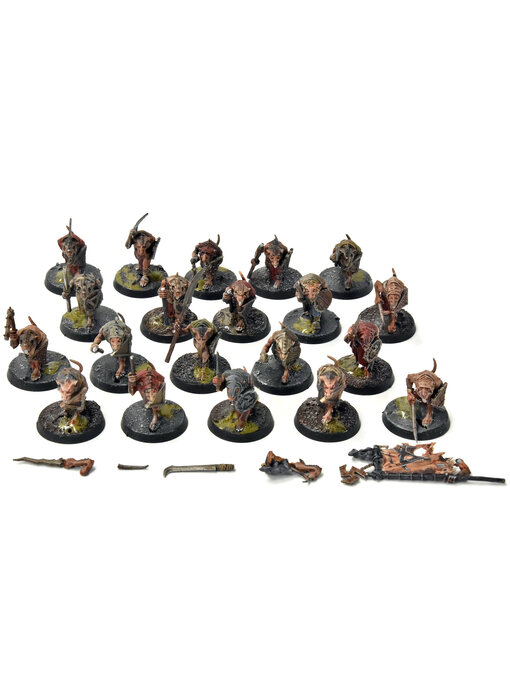 SKAVEN 20 Clanrats #5 WELL PAINTED Broken & Missing Bits Warhammer Sigmar