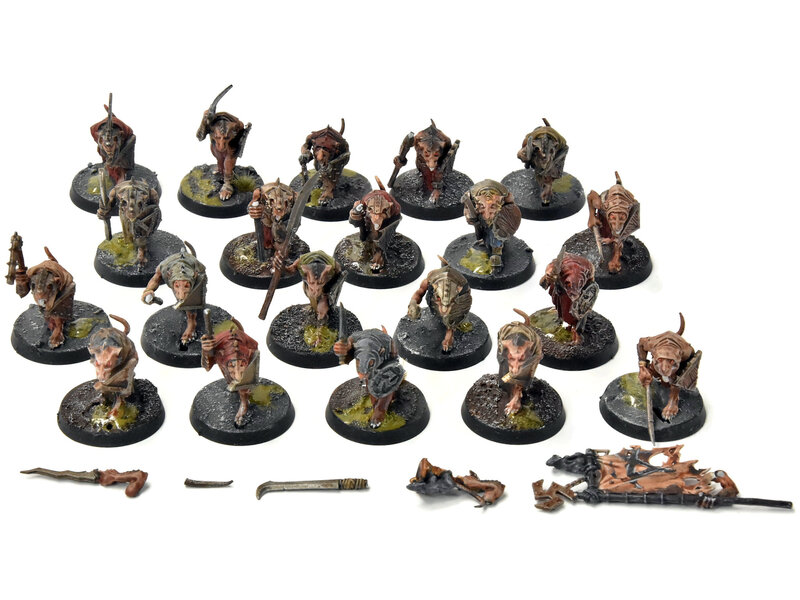 Games Workshop SKAVEN 20 Clanrats #5 WELL PAINTED Broken & Missing Bits Warhammer Sigmar