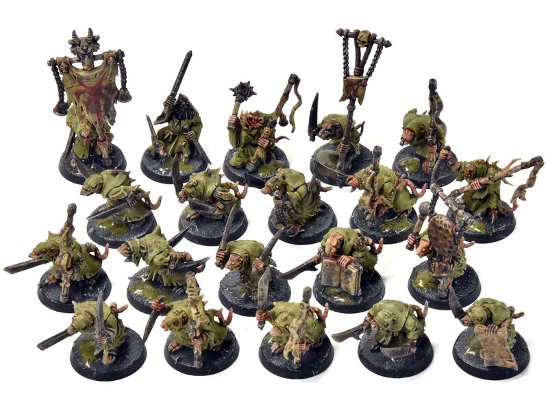 Games Workshop SKAVEN 20 Plague Monks #1 WELL PAINTED Warhammer Sigmar
