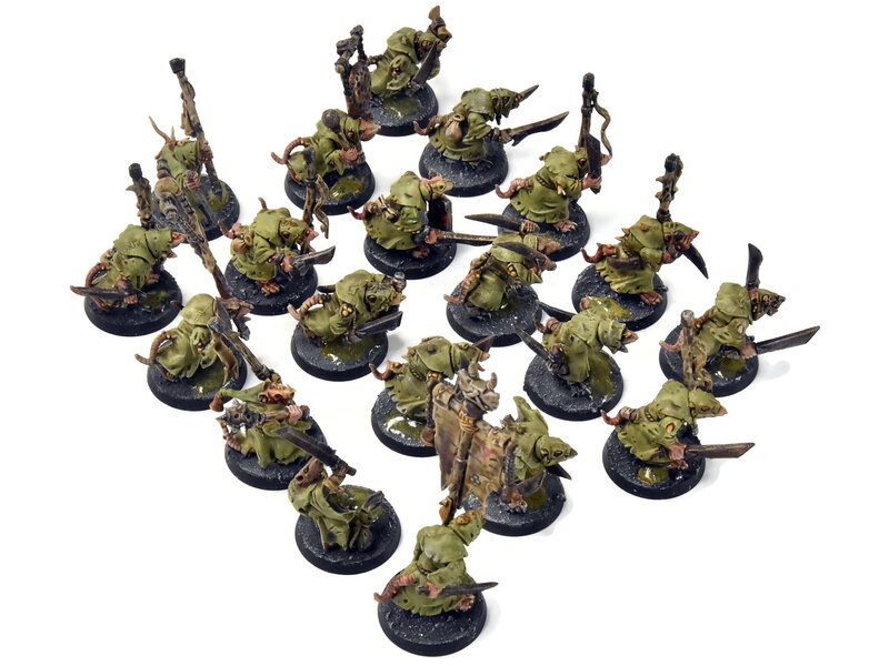 Games Workshop SKAVEN 20 Plague Monks #1 WELL PAINTED Warhammer Sigmar