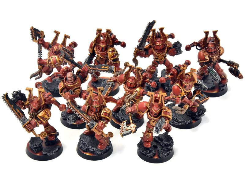 Games Workshop CHAOS SPACE MARINES World Eaters 10 Khorne Berzerkers #1 OOP Warhammer 40K