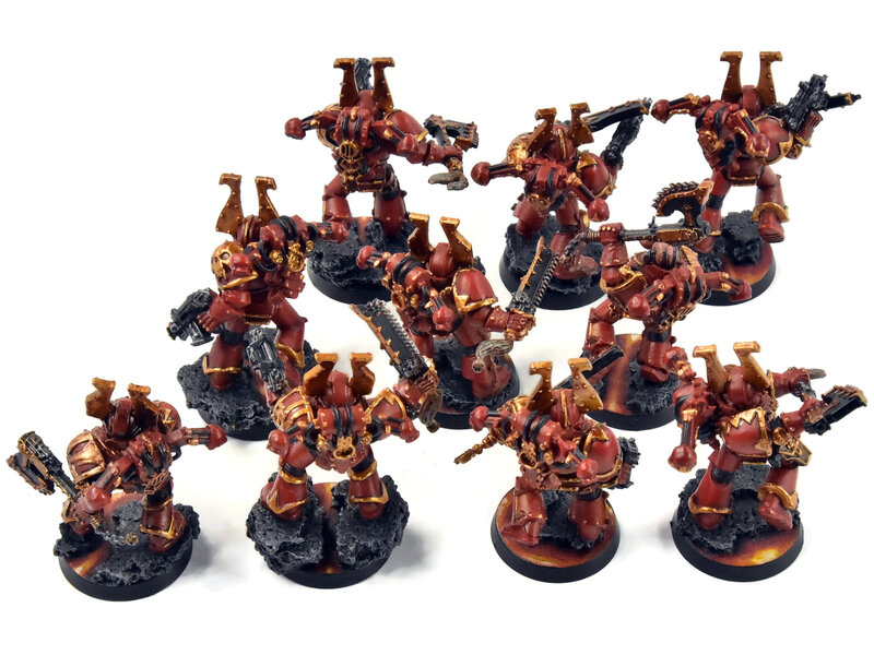 Games Workshop CHAOS SPACE MARINES World Eaters 10 Khorne Berzerkers #1 OOP Warhammer 40K