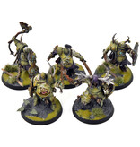 Games Workshop MAGGOTKIN OF NURGLE 5 Putrid Blightkings #1 Converted WELL PAINTED Sigmar