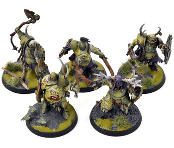 MAGGOTKIN OF NURGLE 5 Putrid Blightkings #1 Converted WELL PAINTED Sigmar