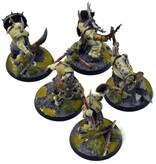 Games Workshop MAGGOTKIN OF NURGLE 5 Putrid Blightkings #1 Converted WELL PAINTED Sigmar