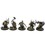 Games Workshop MAGGOTKIN OF NURGLE 5 Putrid Blightkings #1 Converted WELL PAINTED Sigmar
