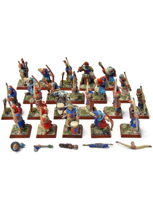 BRETONNIA 21 Peasant Bowmen #1 Warhammer Fantasy Old World METAL