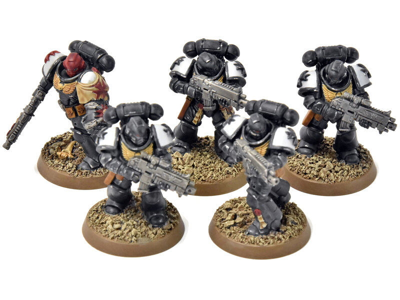 Games Workshop BLACK TEMPLARS 5 Intercessors #1 Warhammer 40K WELL PAINTED