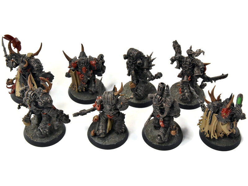 Games Workshop DEATH GUARD 8 Plague Marines #2 Warhammer 40K WELL PAINTED