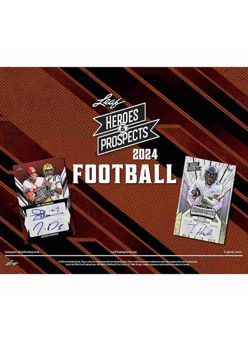 2024 Leaf Prospects & Heroes Football Jumbo Hobby Box