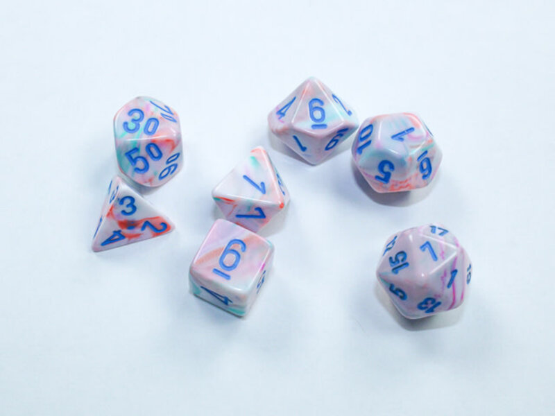 Chessex Mini Festive 7-Die Set Pop Art/Blue (CHX20544)