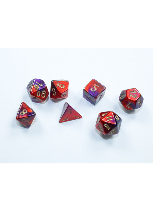 Mini Gemini 7-Die Set Purple-Red/Gold (CHX20626)