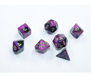 Mini Gemini 7-Die Set Black-Purple/Gold (CHX20640)