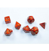 Chessex Mini Scarab 7-Die Set Scarlet/Gold (CHX20414)