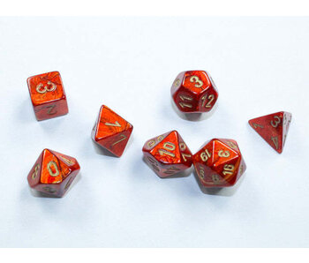 Mini Scarab 7-Die Set Scarlet/Gold (CHX20414)