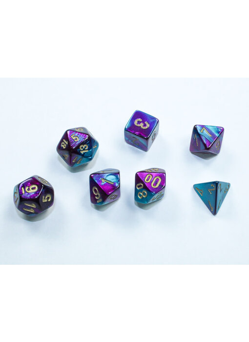 Mini Gemini 7-Die Set Purple-Teal/Gold (CHX20649)