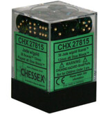 Chessex Scarab 36 * D6 Jade / Gold 12mm Chessex Dice (CHX27815)