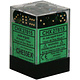 Scarab 36 * D6 Jade / Gold 12mm Chessex Dice (CHX27815)