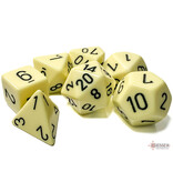 Chessex Opaque 7-die Set Polyhedral Pastel Yellow/black