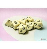 Chessex Opaque 7-die Set Polyhedral Pastel Yellow/black