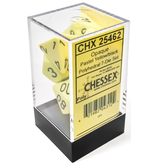 Chessex Opaque 7-die Set Polyhedral Pastel Yellow/black