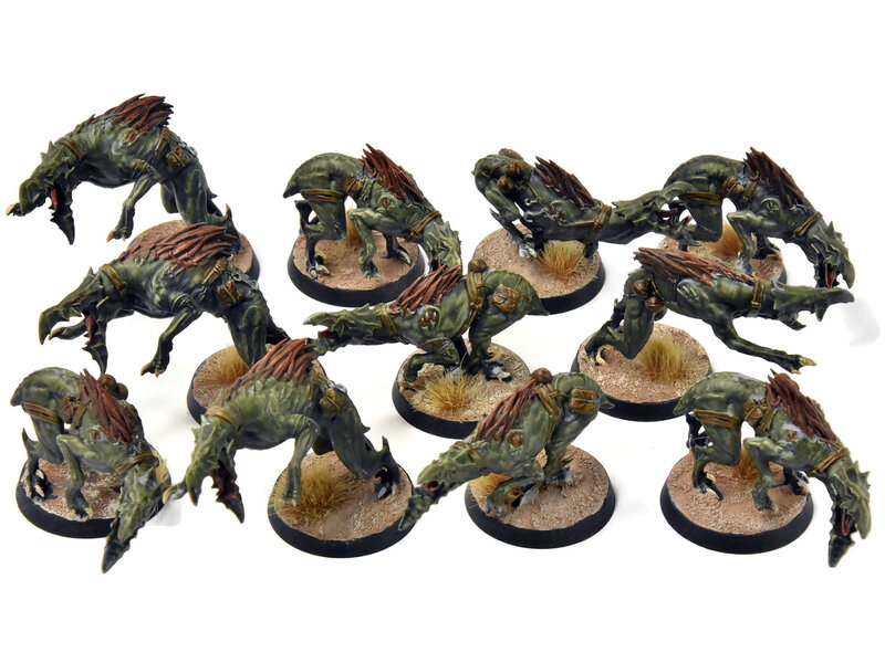 Games Workshop TAU EMPIRE 11 Kroot Hounds #3 Warhammer 40K WELL PAINTED