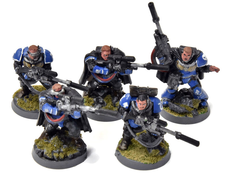 Games Workshop SPACE MARINES 5 Scouts With Sniper Riffle #2 Warhammer 40K