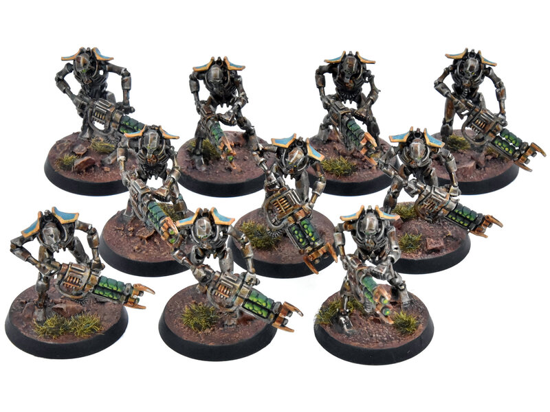 Games Workshop NECRONS 10 Warriors #2 WELL PAINTED Warhammer 40K