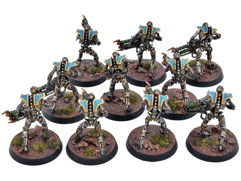 Games Workshop NECRONS 10 Warriors #2 WELL PAINTED Warhammer 40K