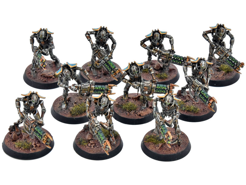 Games Workshop NECRONS 10 Warriors #1 WELL PAINTED Warhammer 40K