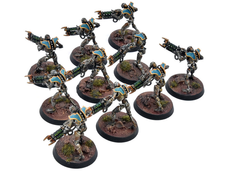 Games Workshop NECRONS 10 Warriors #1 WELL PAINTED Warhammer 40K